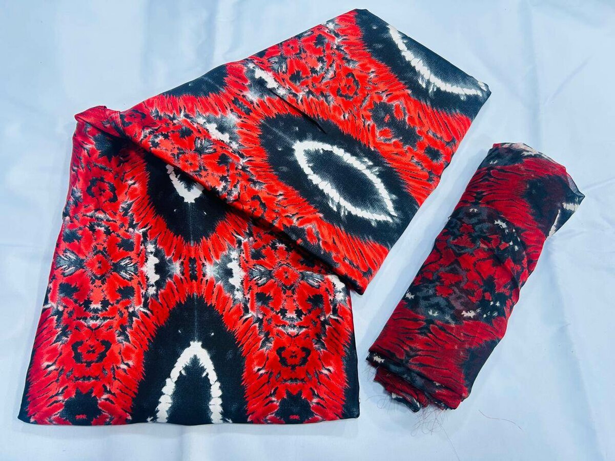 Tissu en soie imprimé vibrant