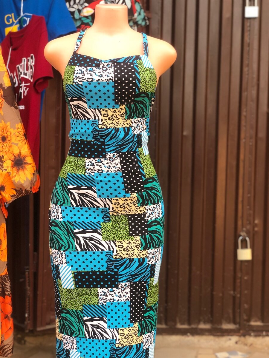 Ladies long straight dress