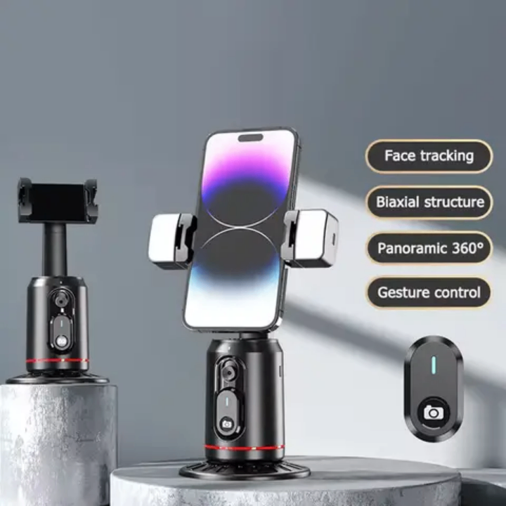 Trépied 360% suivie faciale automatique,support de téléphone