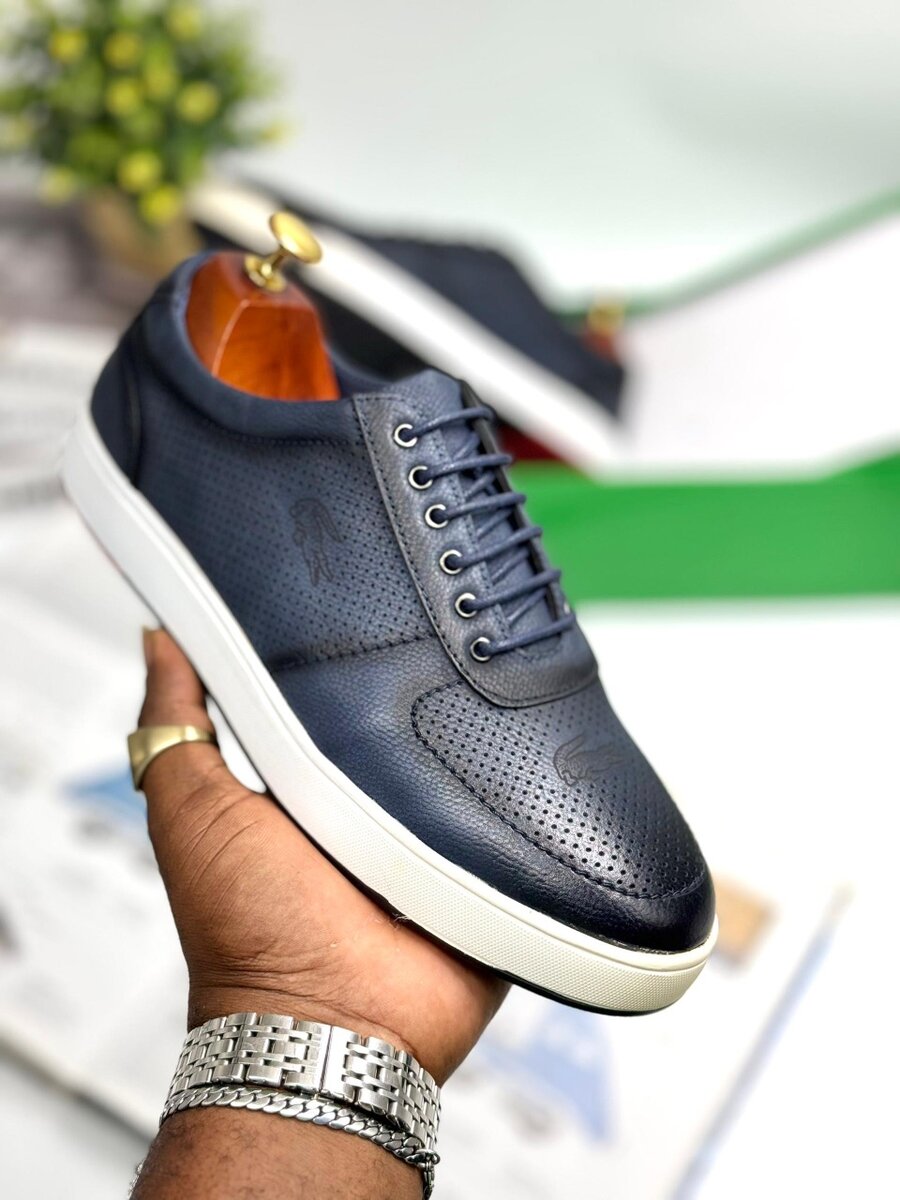 LACOSTE NAVY AND WHITE