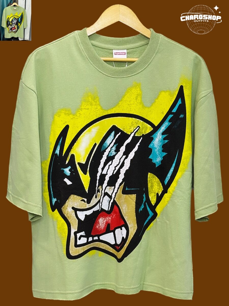 T-shirt graphique vert homme