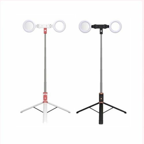 Trépied double ring light 1m70