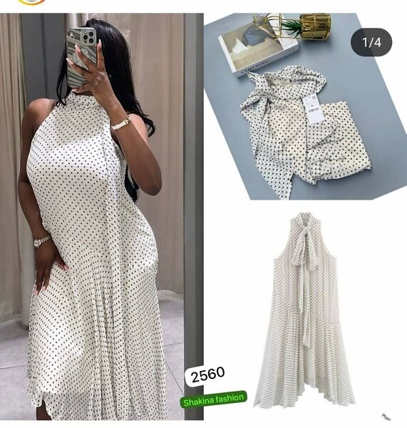 Robe maxi à pois élégante