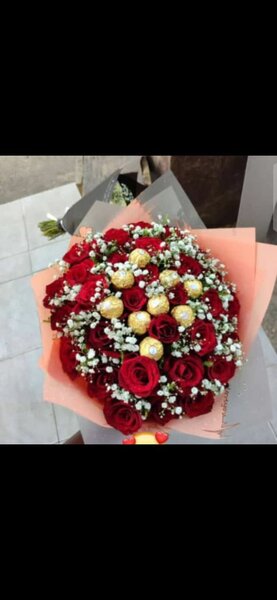 Bouquet de roses en chocolat