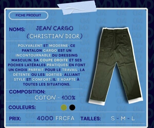 Pantalon Cargo Christian Dior