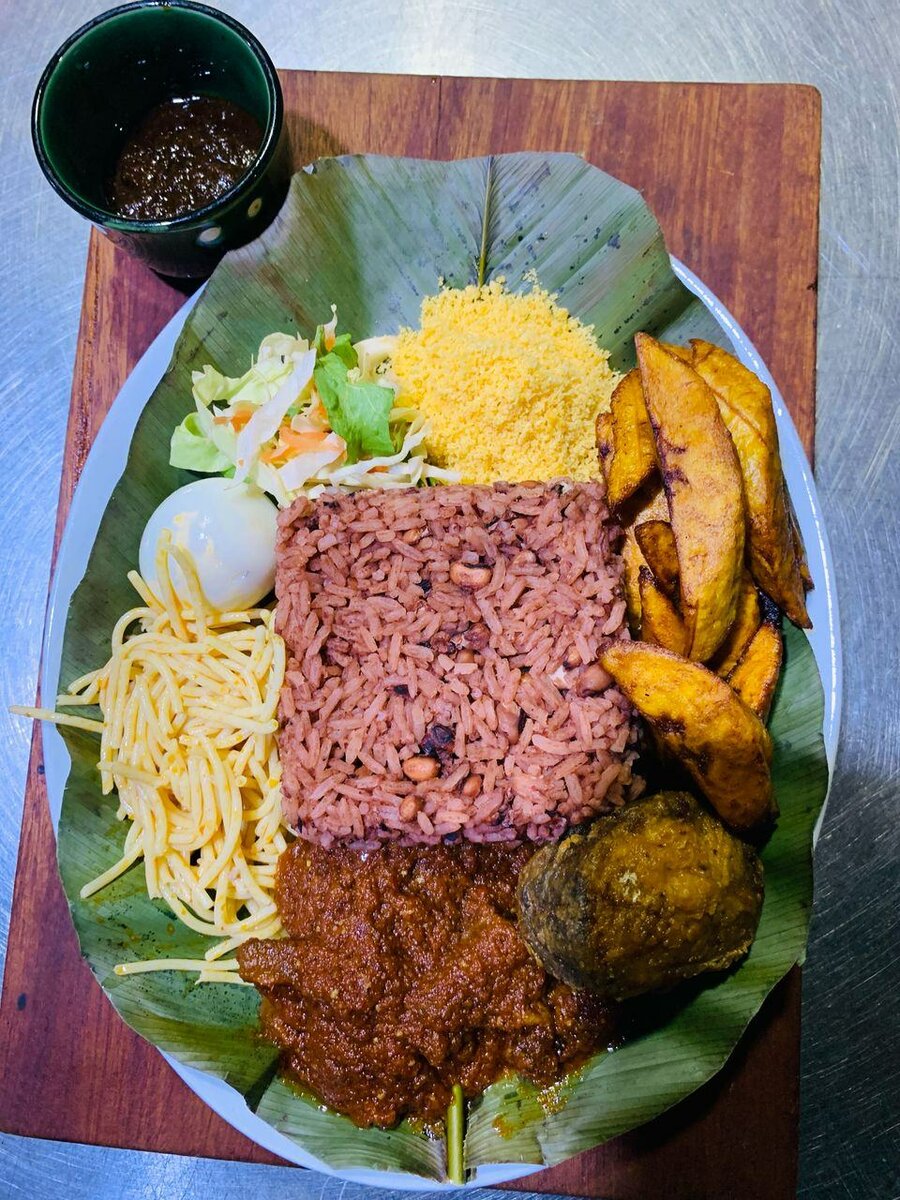 Rice and beans special waakye