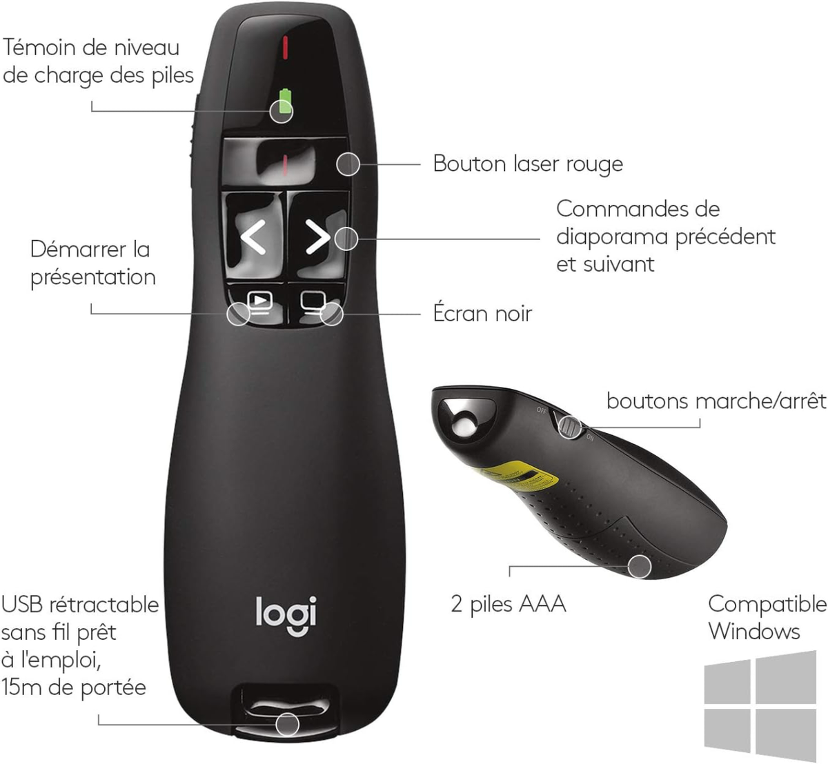 Pointeur Laser Logitech R400