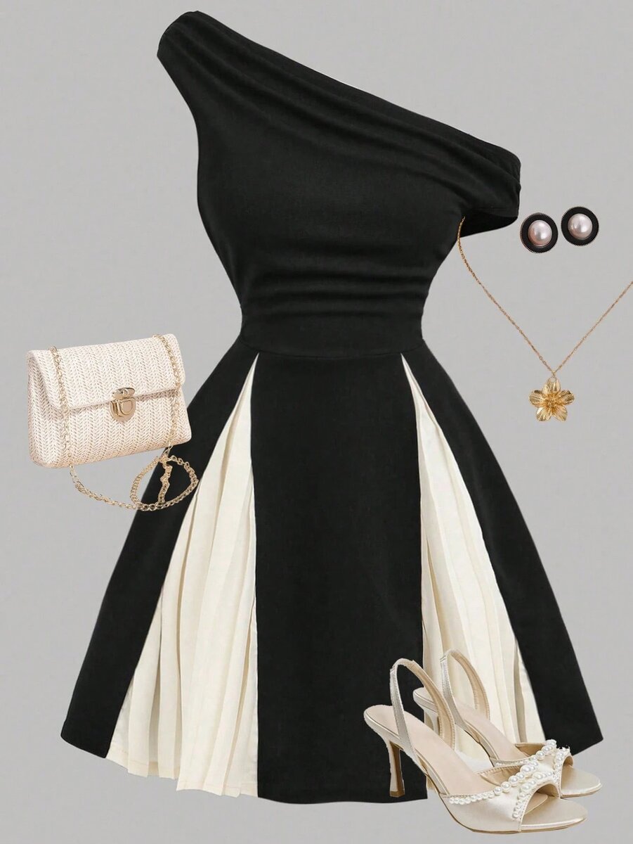 Robe Épaules Asymétriques