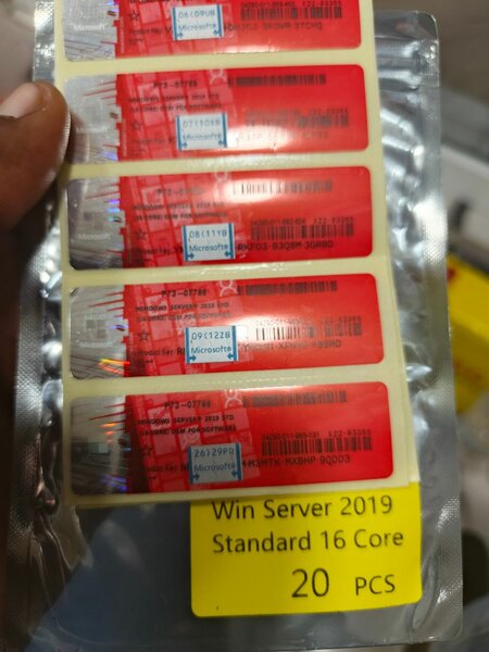 Stickers Windows Server 2019