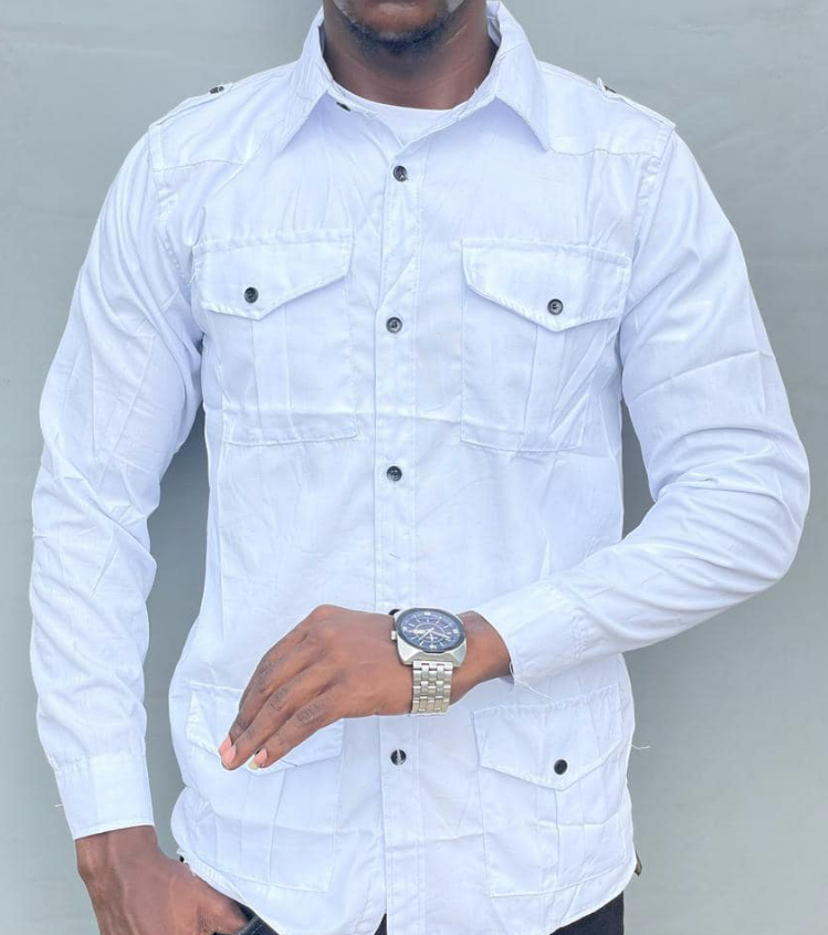 Quadral pocket safari shirt