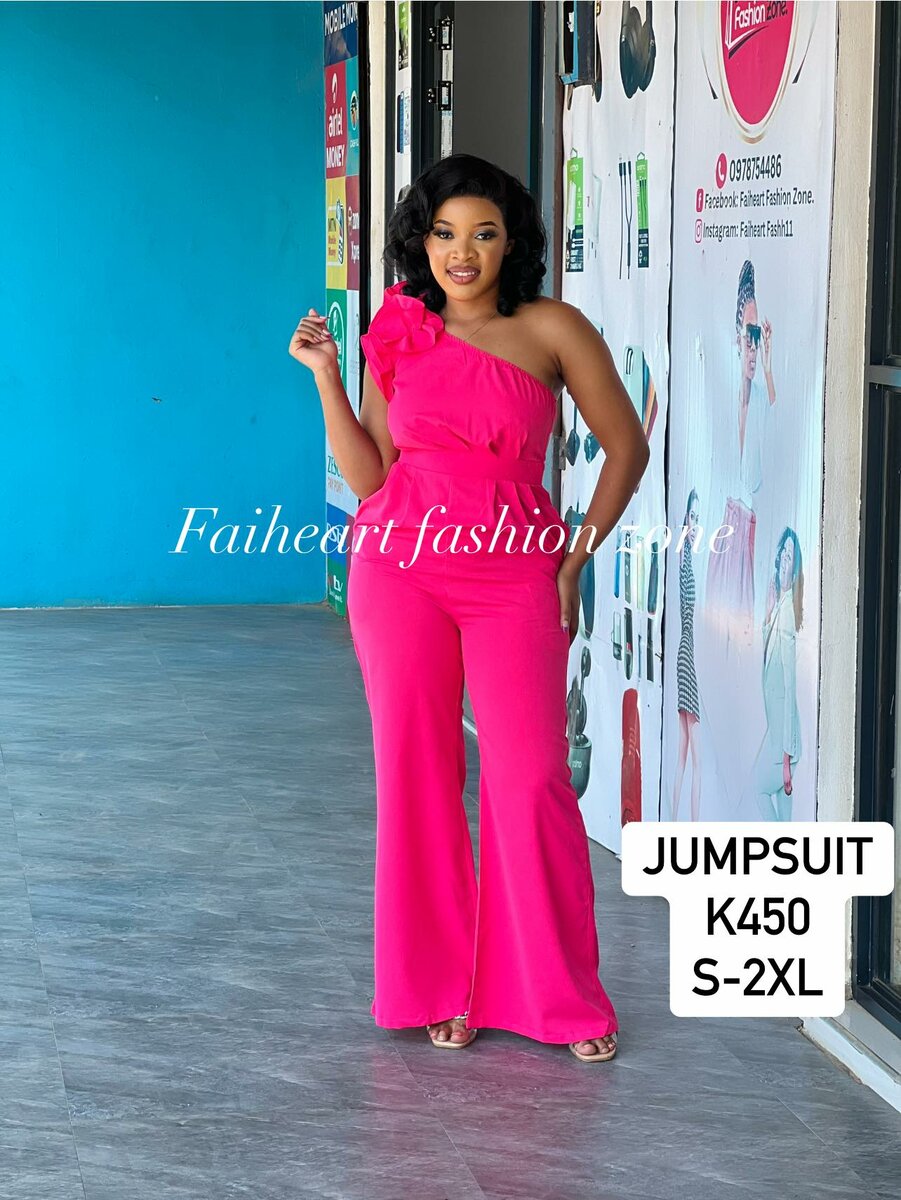 Women's Sleeveless Pink Jumpsuit Sizes: S,M,L,XL,2XL