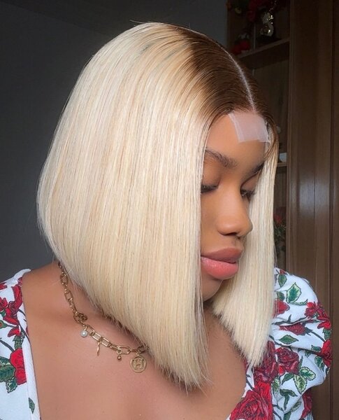 Perruque Lace Front Bob Blond