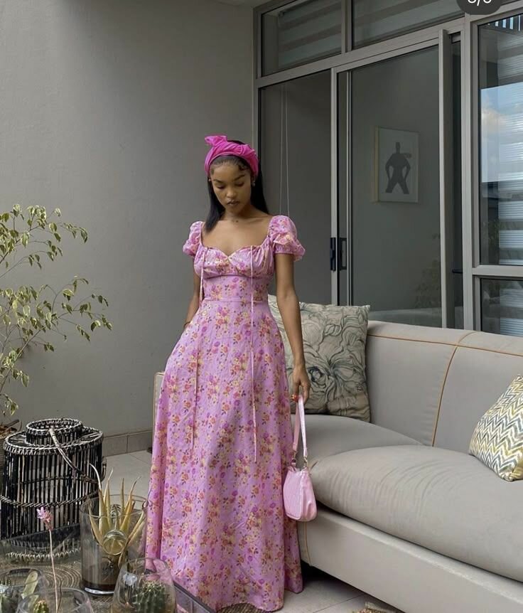 Robe longue florale chic