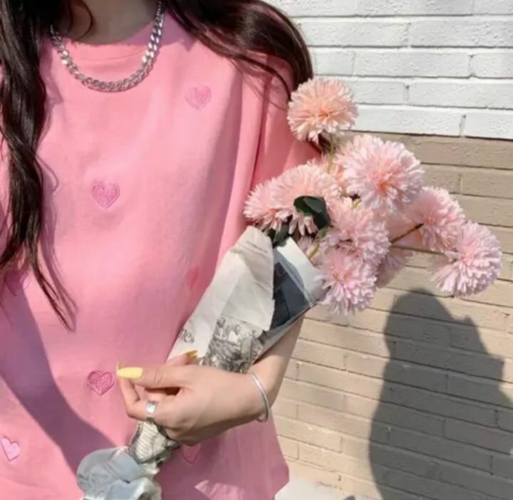 T-shirt Ample à Cœur Chic