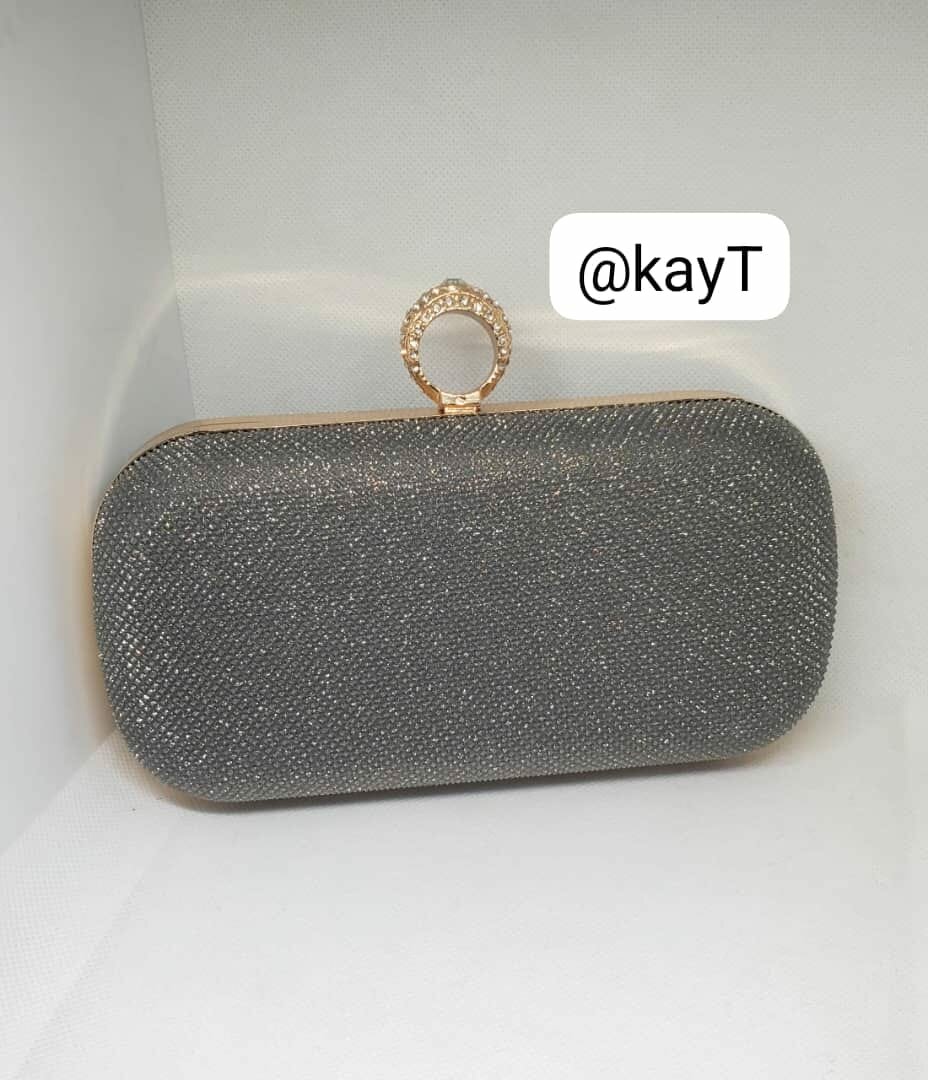 Silver clutch shiny