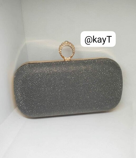 Silver clutch shiny
