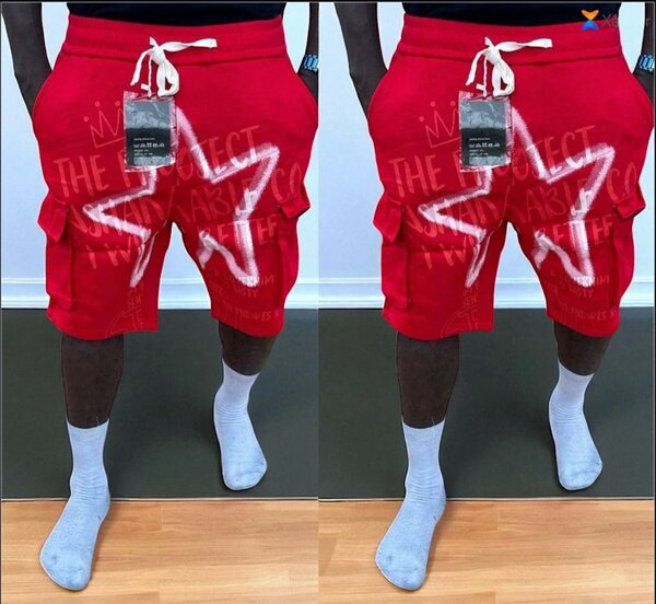 Shorts rouges avec étoile