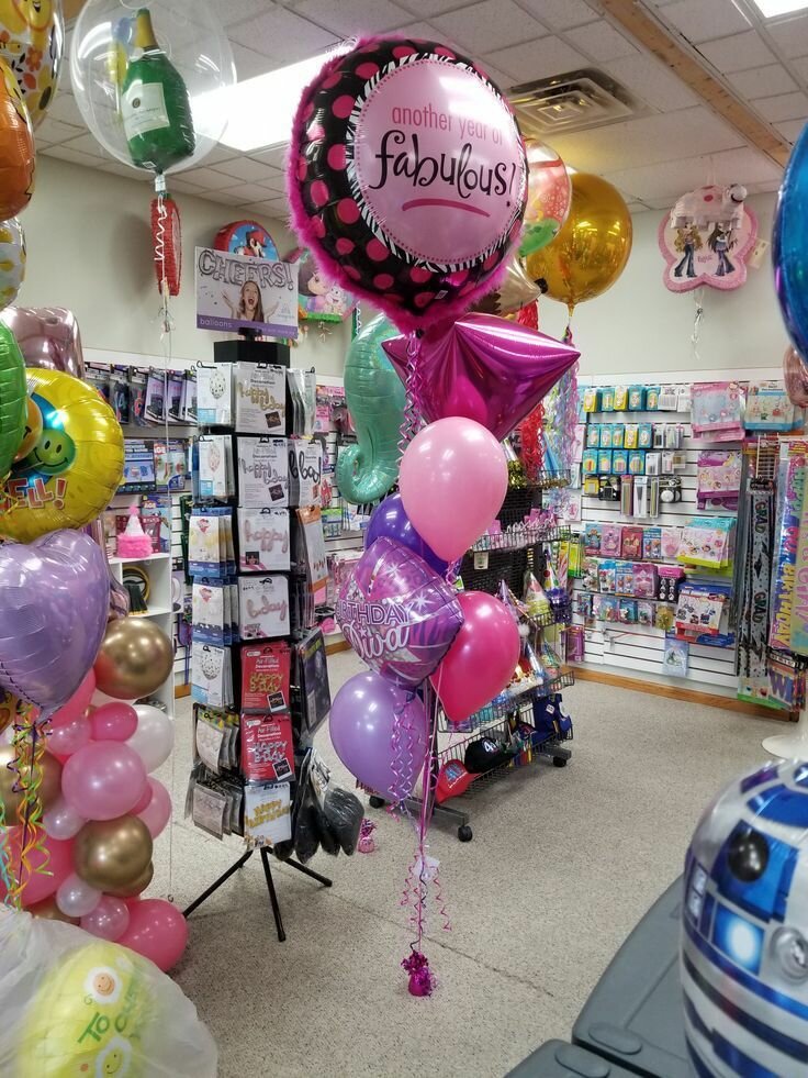 All type of flowers and balloons
