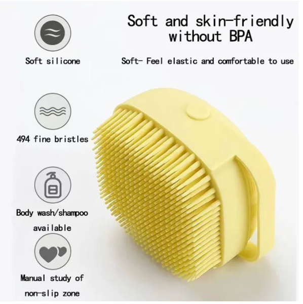 1 Pcs Silicone Bath Brush Safety Soft Hair Brush Bath Home Bath Artifact Massage Brush