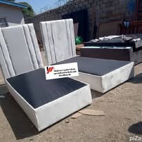 custom made bed with a high base