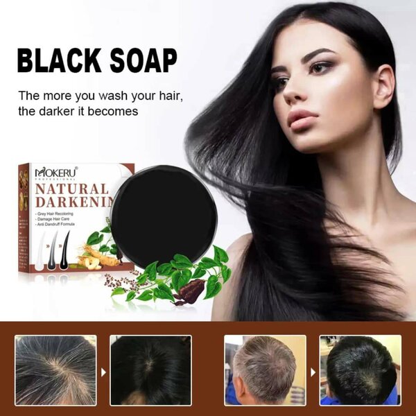 Savon noir cheveux foncés