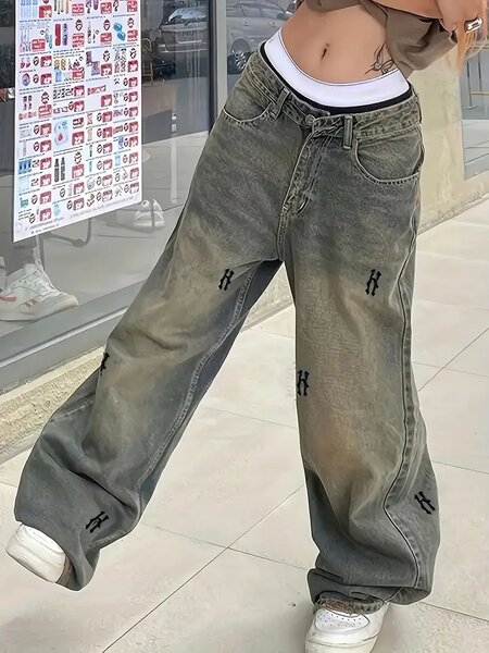 Jeans larges rétro style