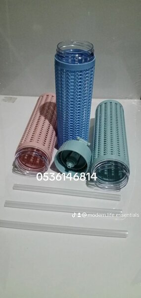 Modern texture water and coffee bottle