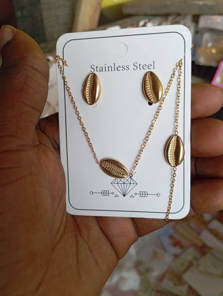 Bijoux coquillage en acier inoxydable