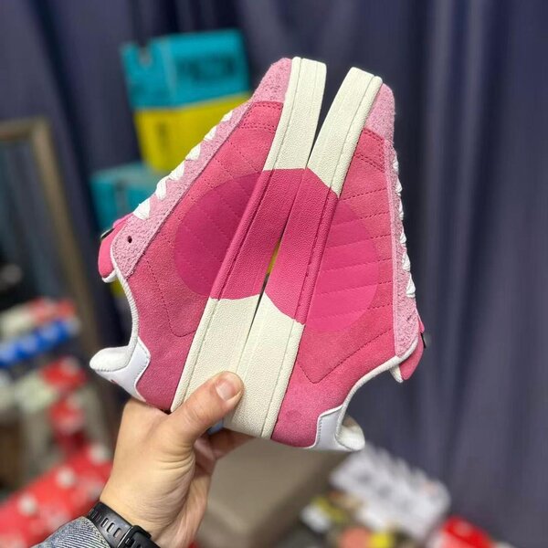 Baskets roses tendance en daim