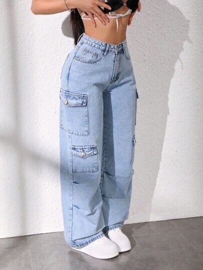 Jeans cargo femme tendance