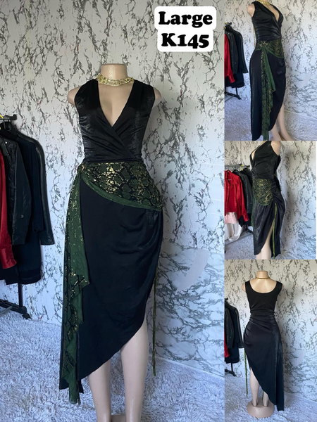 Robe noir vert