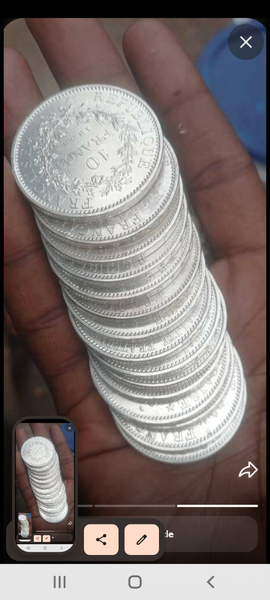 Pièces anciennes en argent