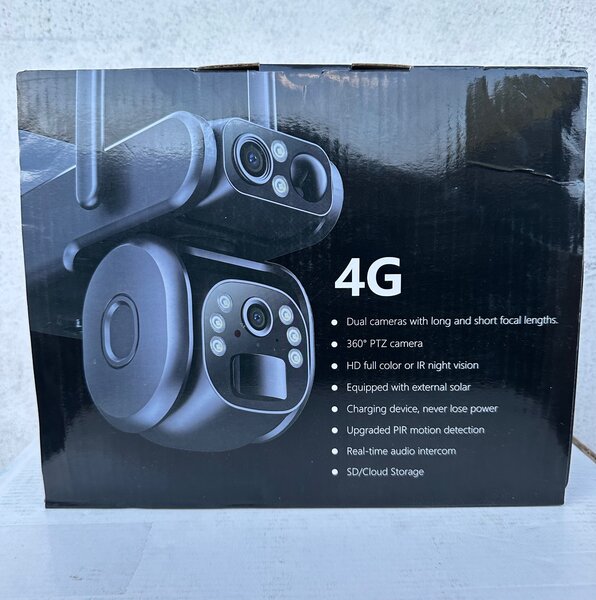 Solar 4G camera 2MP+2MP Dual lens 2 way audio (UBOX APP)