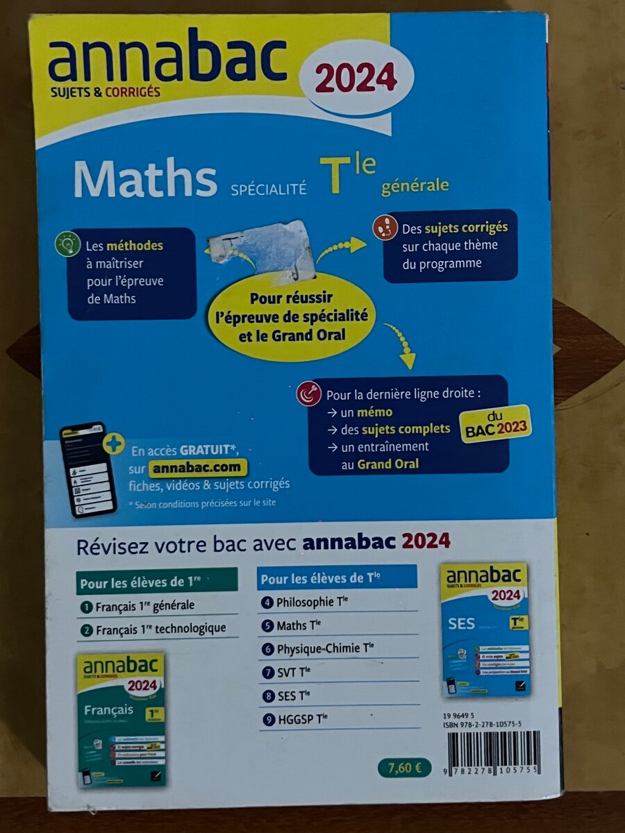 Annales Bac 2024 Maths