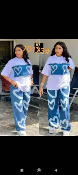 Tenue T-shirt et Pantalon Cœurs