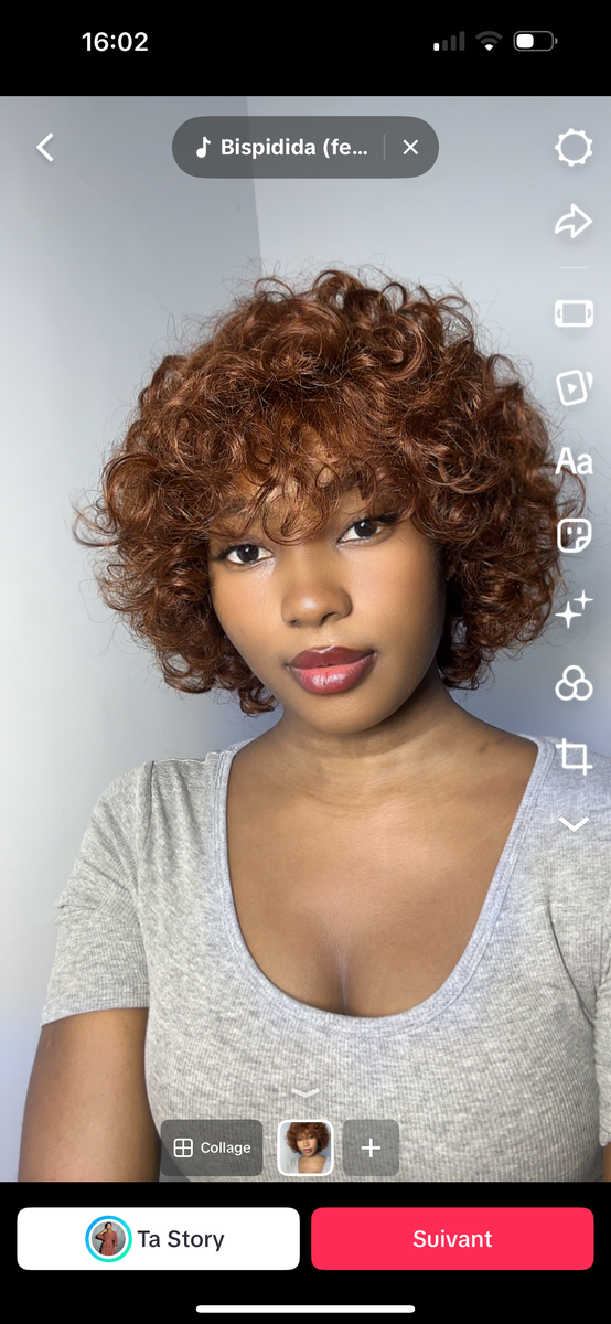 Perruque Bouclée Marron