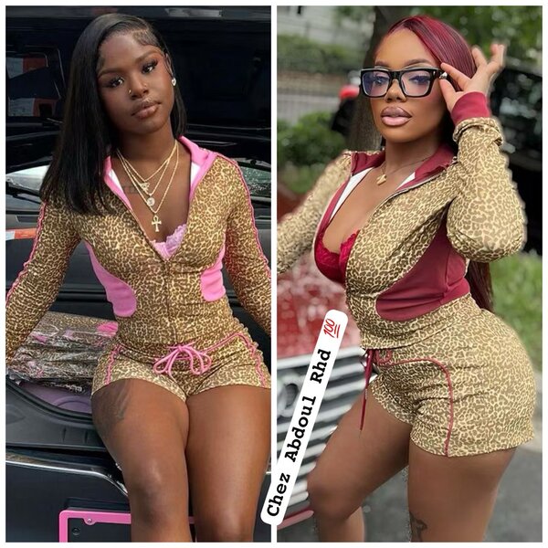 Ensemble de sport léopard