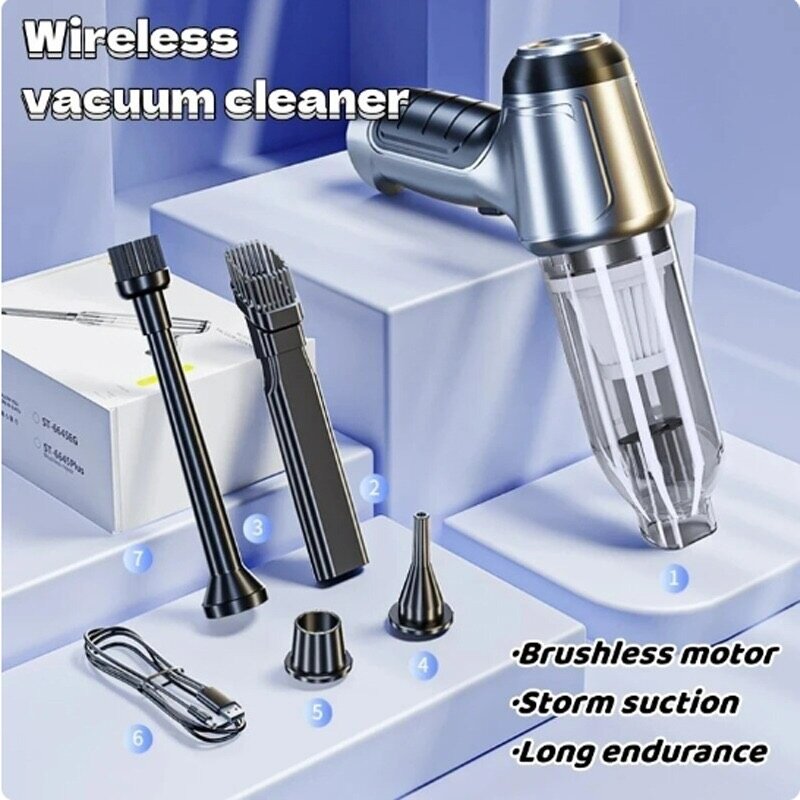 2 in 1 handheld Mini car vacuum cleaner with duster