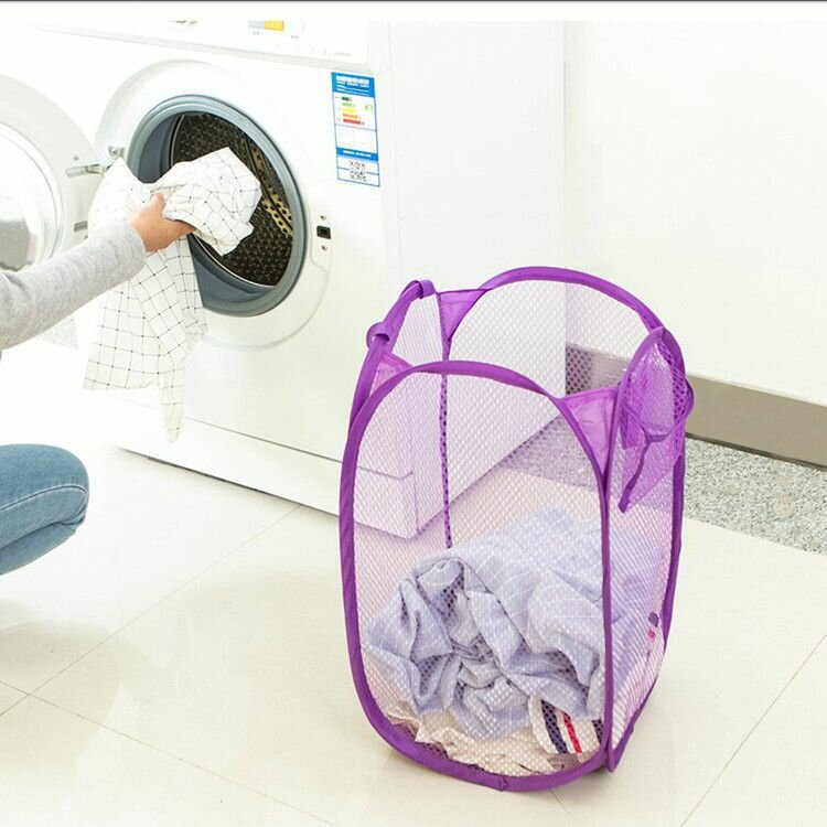 Panier à linge pliable en maille
