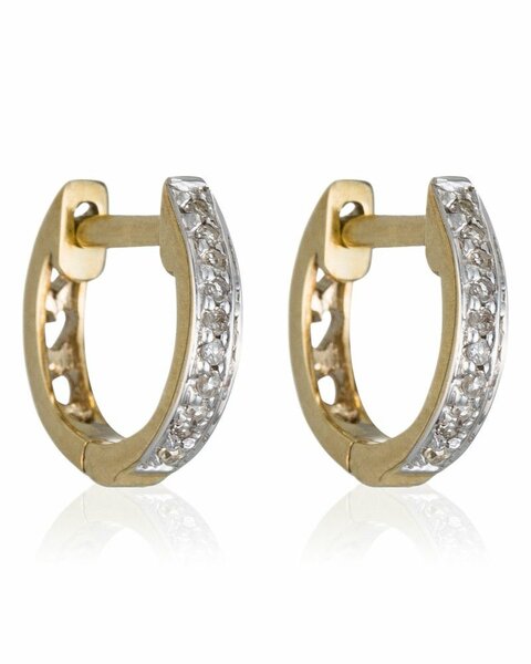 Boucles d'oreilles en or diamantées