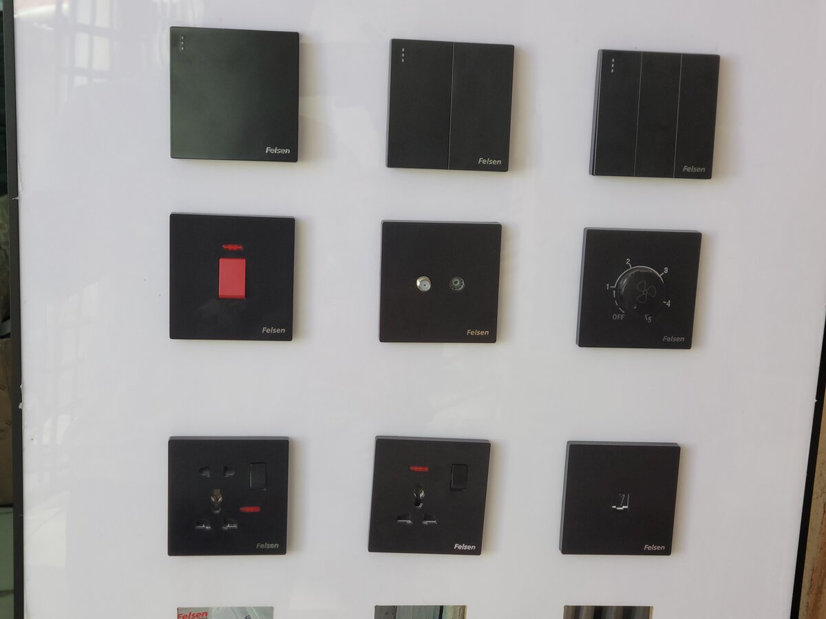 Wall socket and switches available in all gold,black,silver