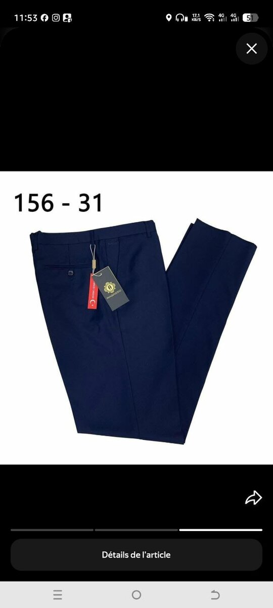 Pantalons classiques pour hommes
