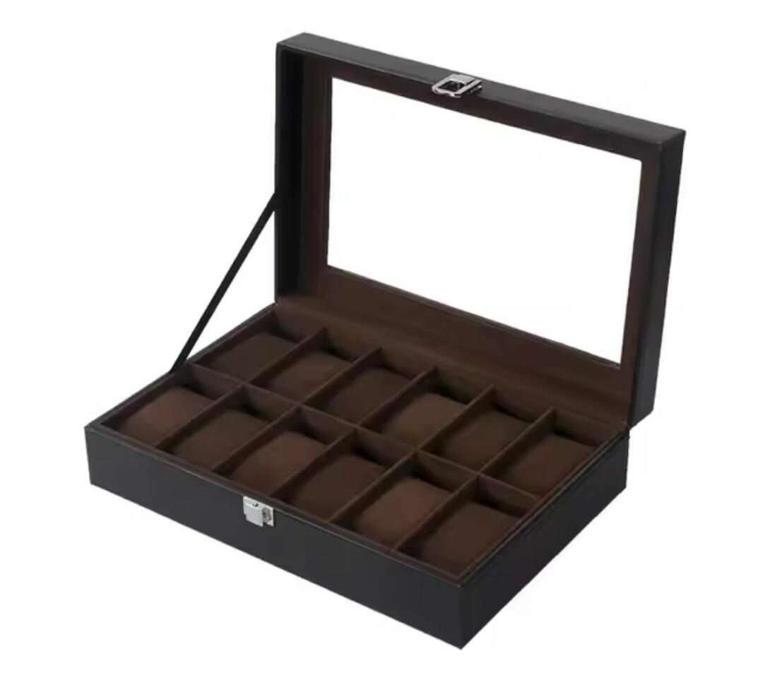 COFFRET DE RANGEMENT POUR MONTRE (12 FENTES)