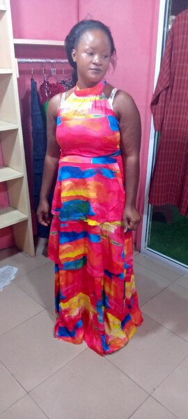 Three stepped Skirt and top