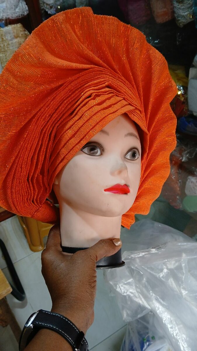 Turban Africain Orangé