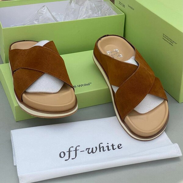 Off white slippers