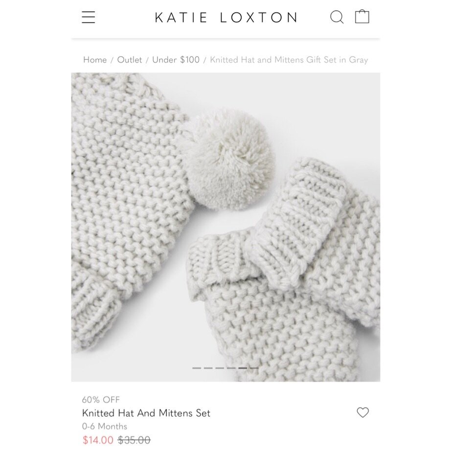 Knitted Hat and Mittens