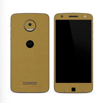 Moto Z Gold Brushed Metal Texture Mobile Skin