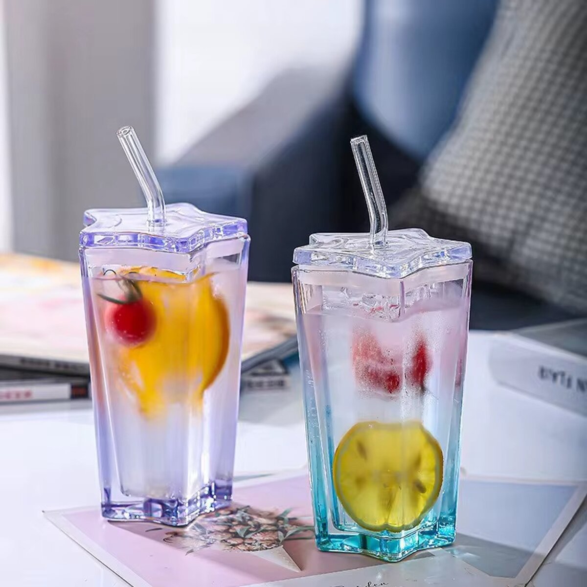 Star bloom glass cup - 300ml