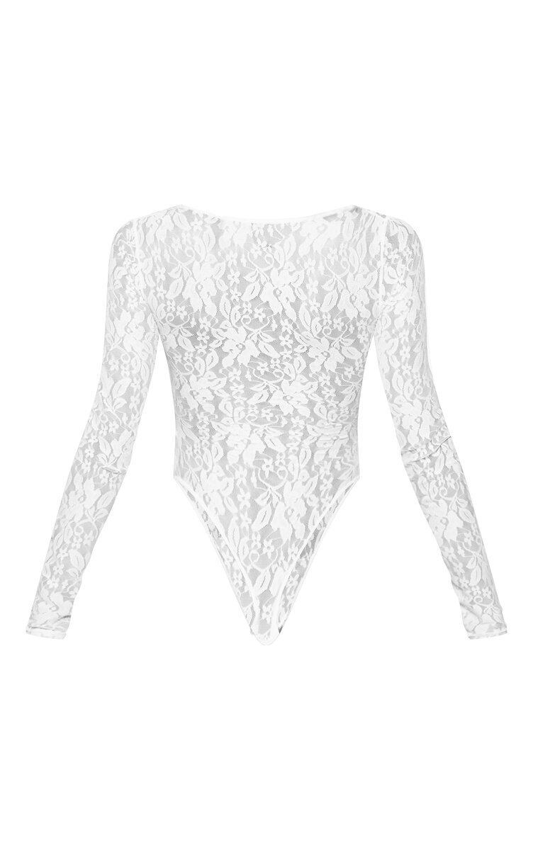 Body en dentelle blanche